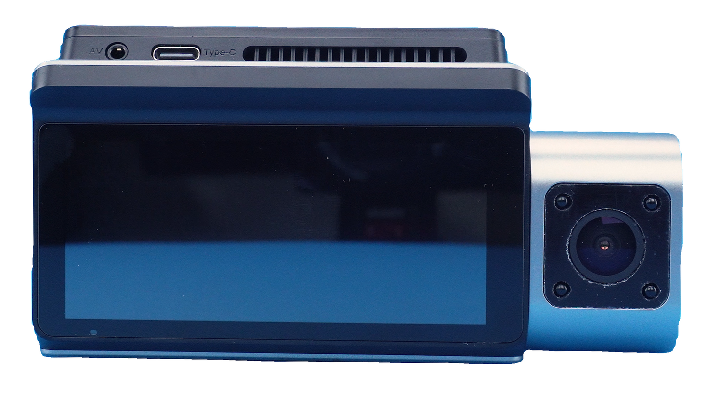3-Channel 4K Dash Cam with Interior & Rear Camera, WiFi, Voice Control, Night Vision